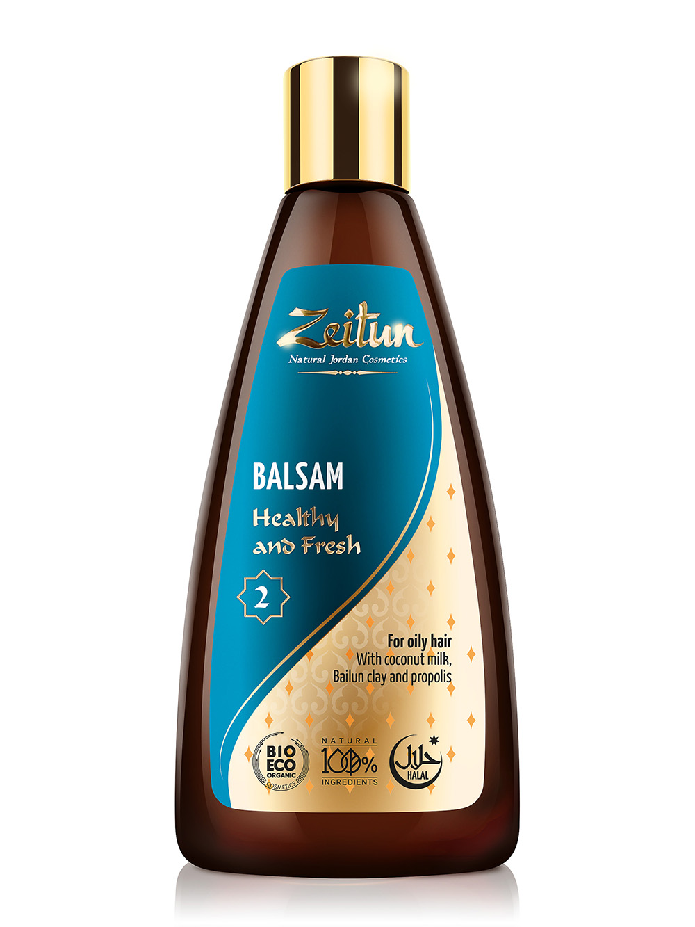 ZEITUN Бальзам №2 "Здоровье и свежесть" для жирных волос с кокосовым молоком