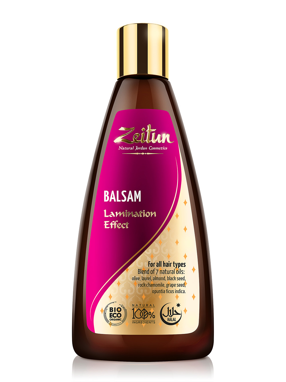 ZEITUN Бальзам "Эффект ламинирования" для тонких и хрупких волос. Смесь 7 натуральных масел 250 мл