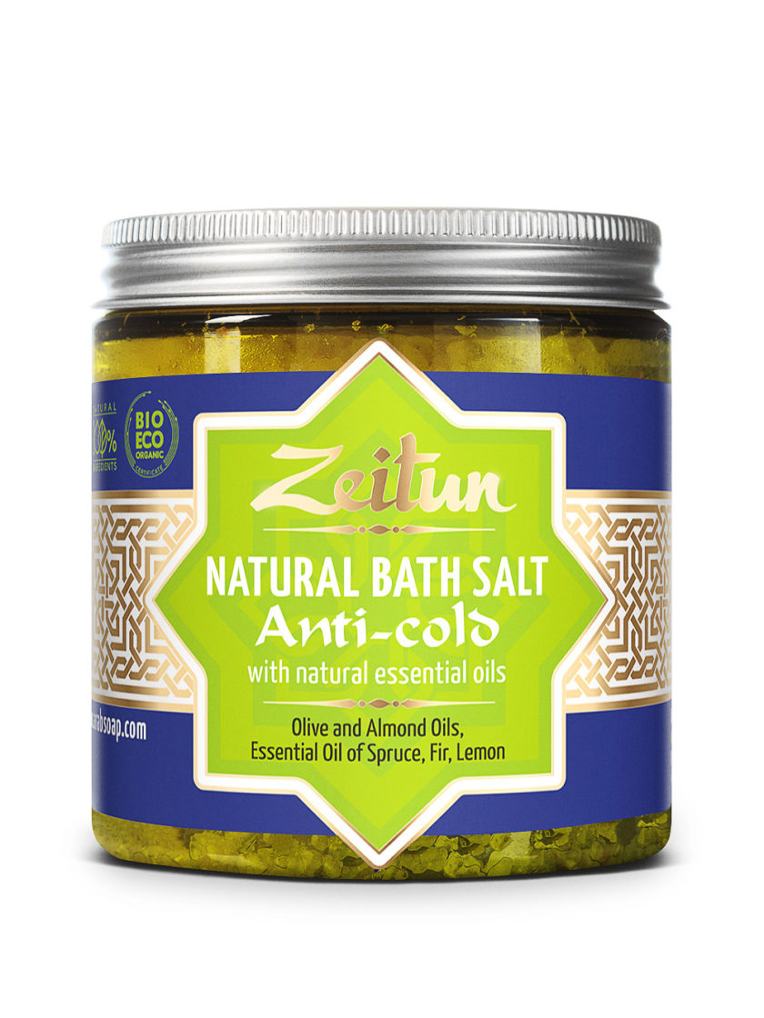 ZEITUN Противопростудная ароматическая соль для ванн с маслами лимона