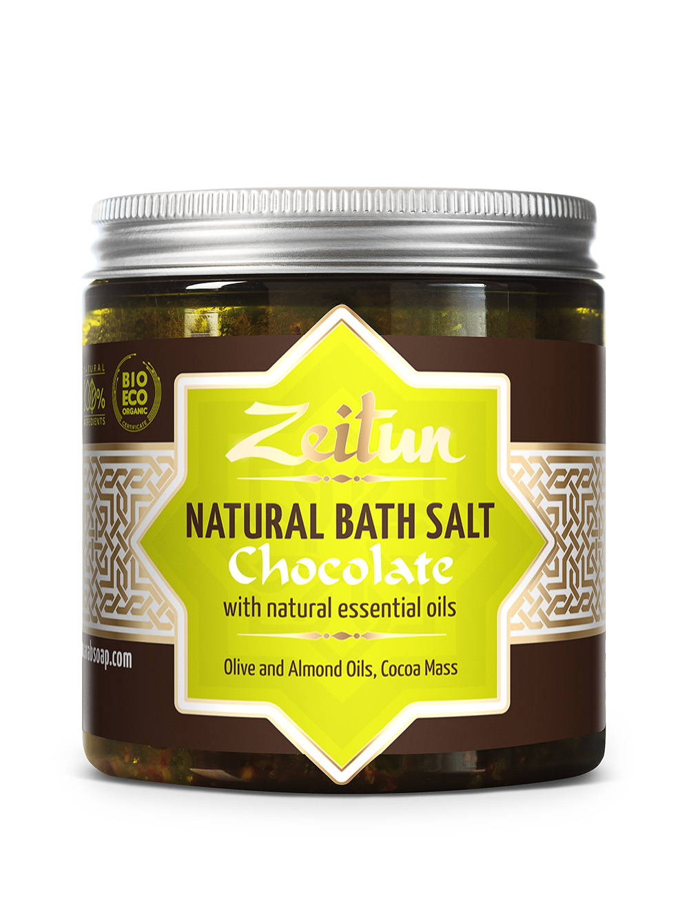 ZEITUN Шоколадная ароматическая соль для ванн с маслом плодов какао и ванилью 250 мл