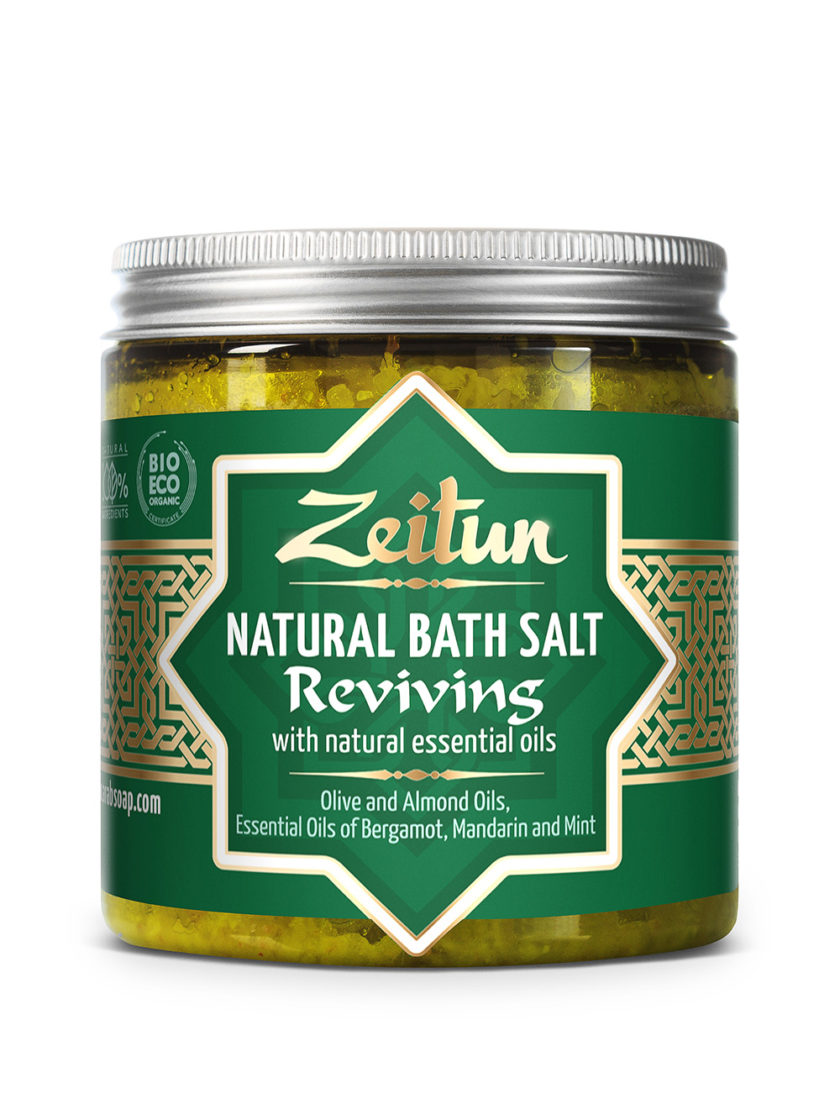 ZEITUN Тонизирующая ароматическая соль для ванн с маслами бергамота